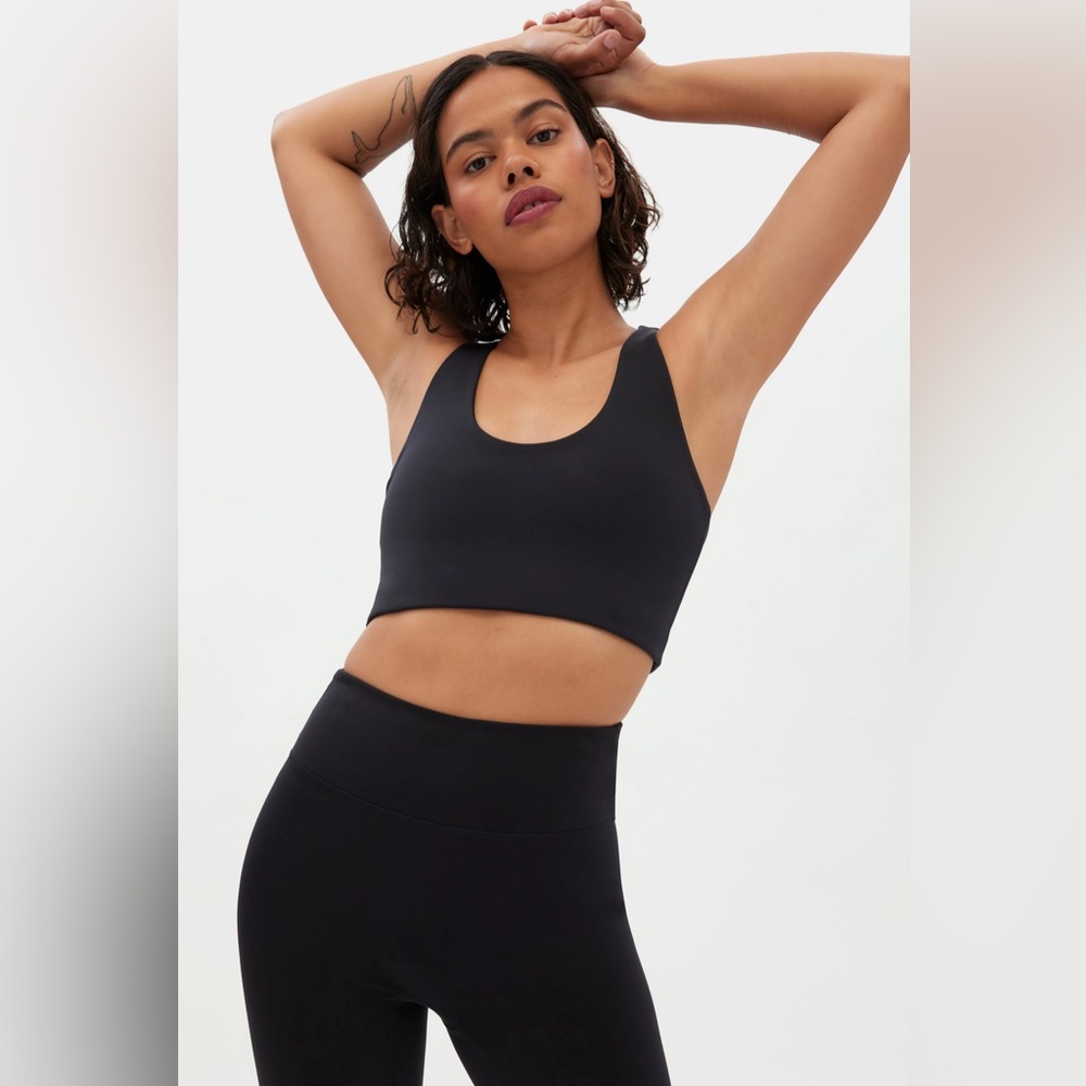 Girlfriend Collective Black Crop Bra Top